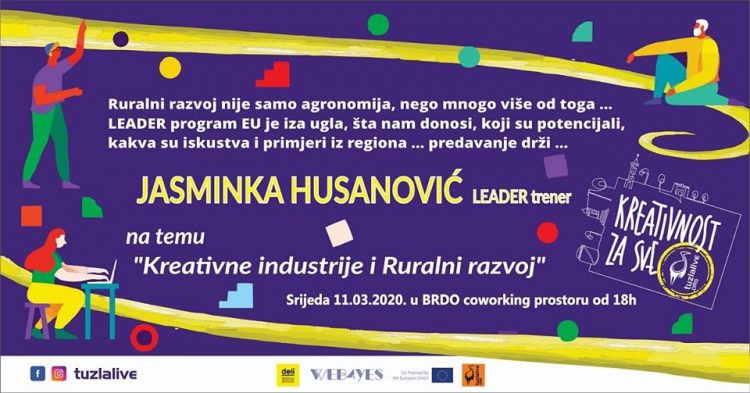 Besplatno predavanje u Tuzli: Kreativne industrije i ruralni razvoj