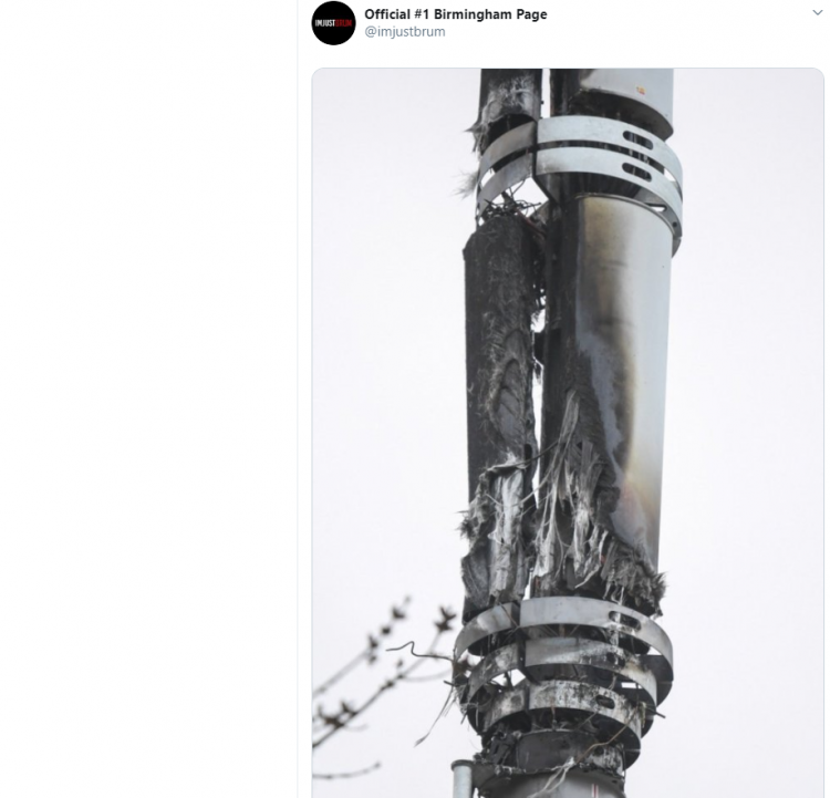 Zapaljeni telefonski stubovi u Velikoj Britaniji (video)