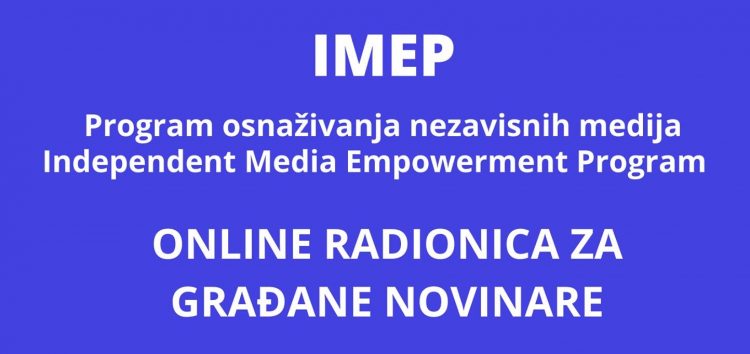 Pridružite se online radionici za građane novinare