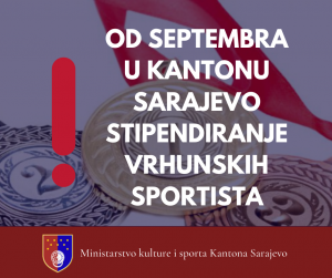 Kanton Sarajevo: Od septembra stipendiranje vrhunskih sportista