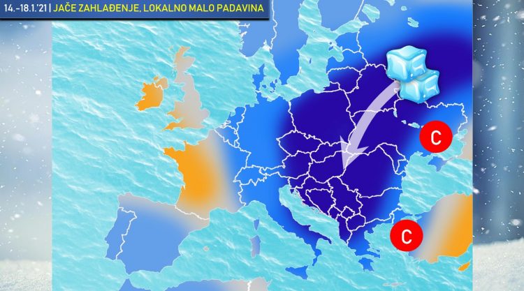 Idući dani u minusu bez većih padavina