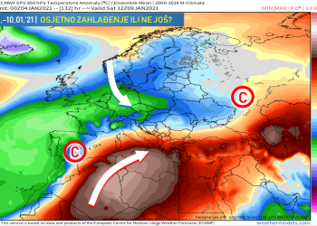 Januar na granici vala topline i padavina