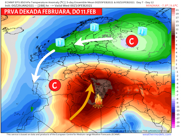Početak februara relativno topao