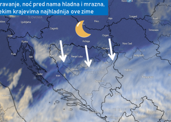 Jedna od hladnijih noći pred nama