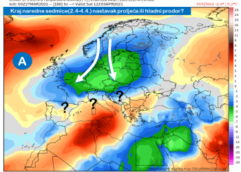 Krajem naredne sedmice zahlađenje
