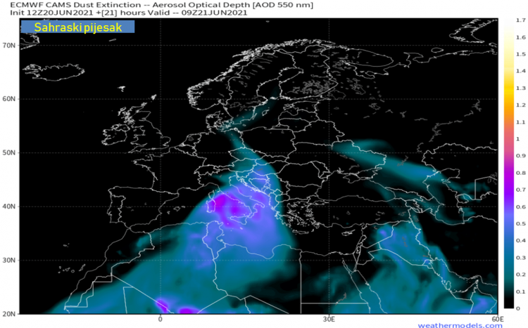 Zvanično i kalendarski stiglo nam je ljeto i saharski pjesak