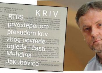 Nova pobjeda Mehdina Jakubovića: RTRS-ove laži raskrinkane na sudu