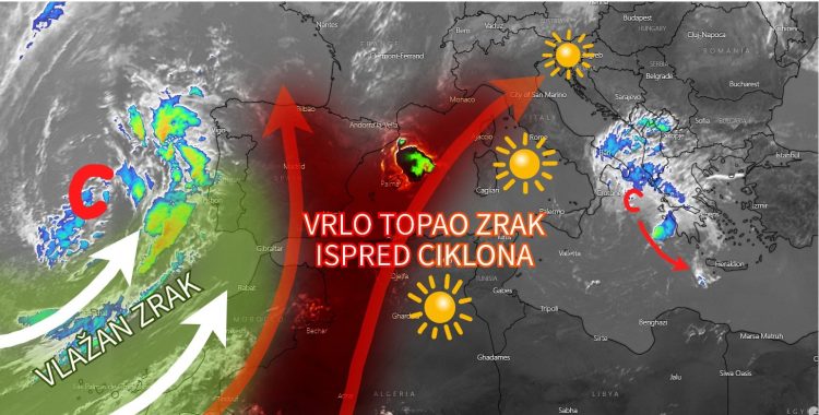 Poslije visokih temperatura saharski pjesak i kiša
