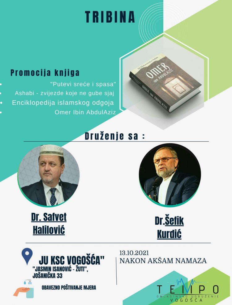 Najavljujemo u Vogošći: Tribina i promocija dva naslova doktora Kurdića