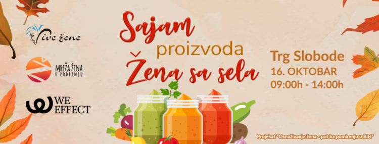 Tuzla: Pozivamo vas na sajam proizvoda žena sa sela