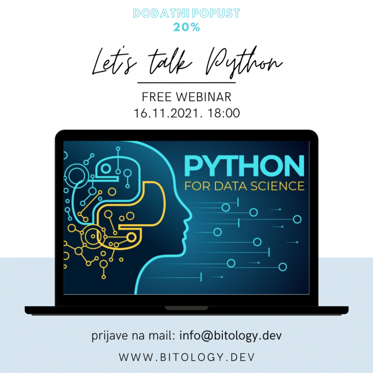 Besplatan webinar u vezi kursa Python for Data Science