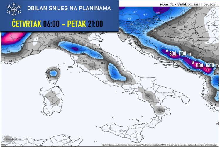 Od večeras stiže prvi val obilnih padavina