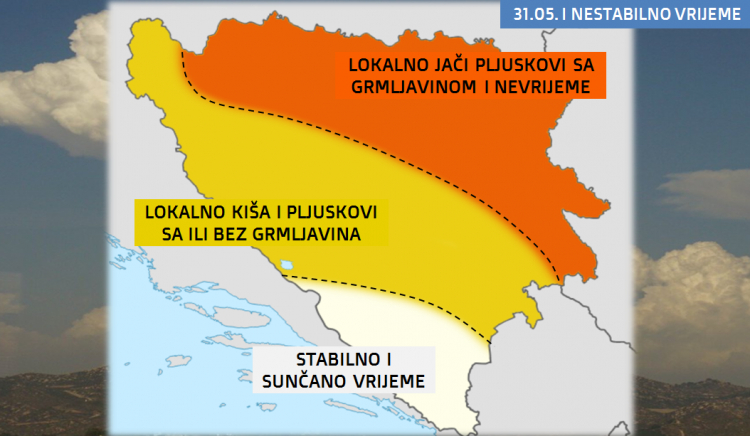 Od srijede osjetno toplije uz rijetke lokalne pljuskove