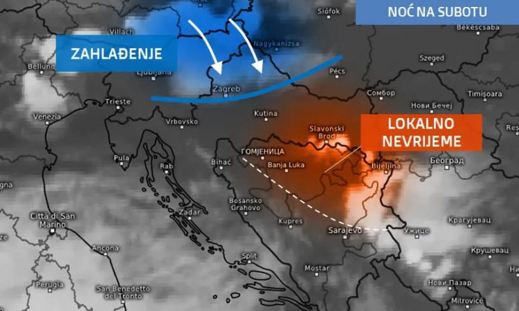Večeras su lokalno moguće nepogode