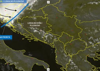 Sa zapada se približava hladna fronta