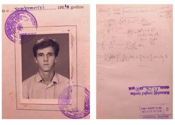 Zadatak na zadnjoj stranici indexa – Jedna od uspomena na ubijenog studenta