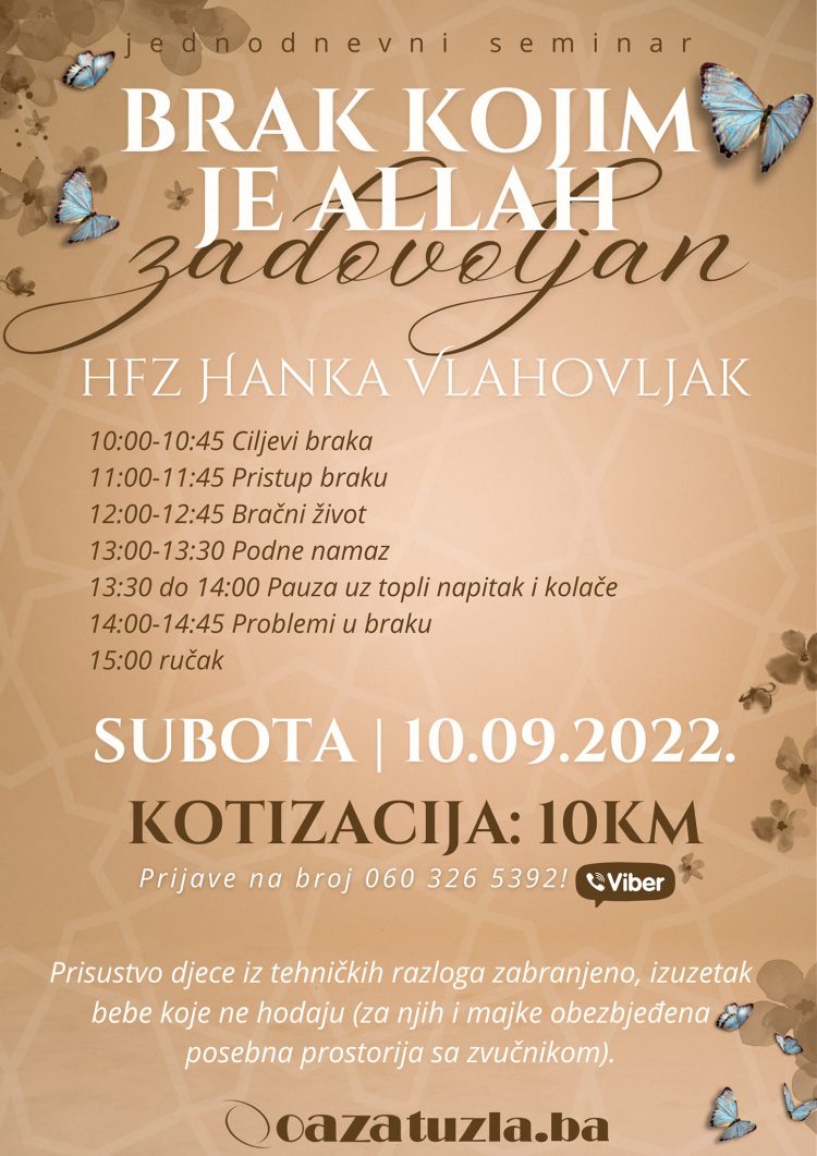 Najavljujemo u Tuzli: Seminar za žene na temu braka