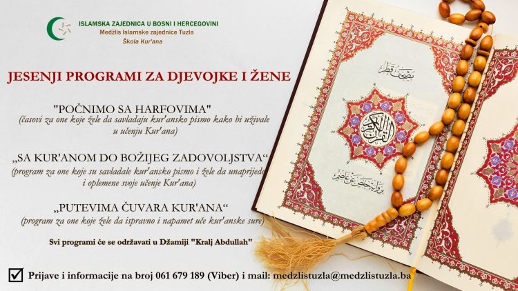 Škola Kur’ana: Upis na programe za djevojke i žene