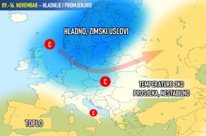 Za vikend osjetno hladnije - moguć snijeg na planinama