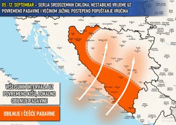 Od danas naoblačenje u cijeloj zemlji – stižu obilne padavine