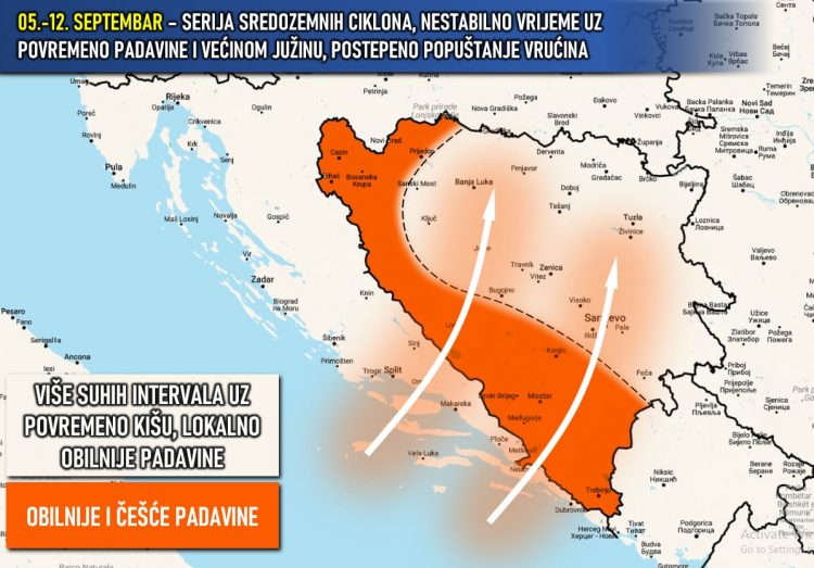 Od danas naoblačenje u cijeloj zemlji – stižu obilne padavine
